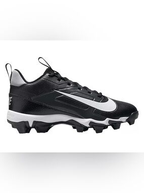 Nike Kids' Alpha Menace 4 Shark Football Cleats | Black White | Kids Size 2Y